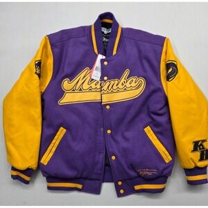 Headgear Classics Mamba Varsity Jacket Purple Yellow XL Kobe Tribute 8 24 Snakes